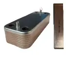 Теплообменник ГВС Ariston Uno, Beretta, Electrolux, Ferroli, Fondital, 148 мм, 16 пл., аналог