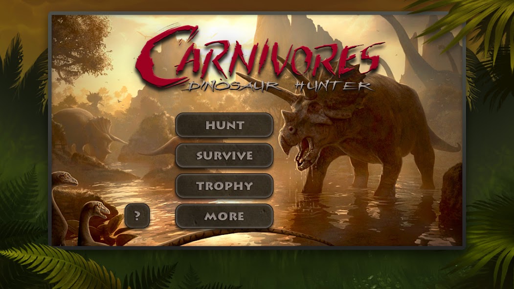 Carnivores Dinosaur Hunter игра про охоту на динозавров на телефон