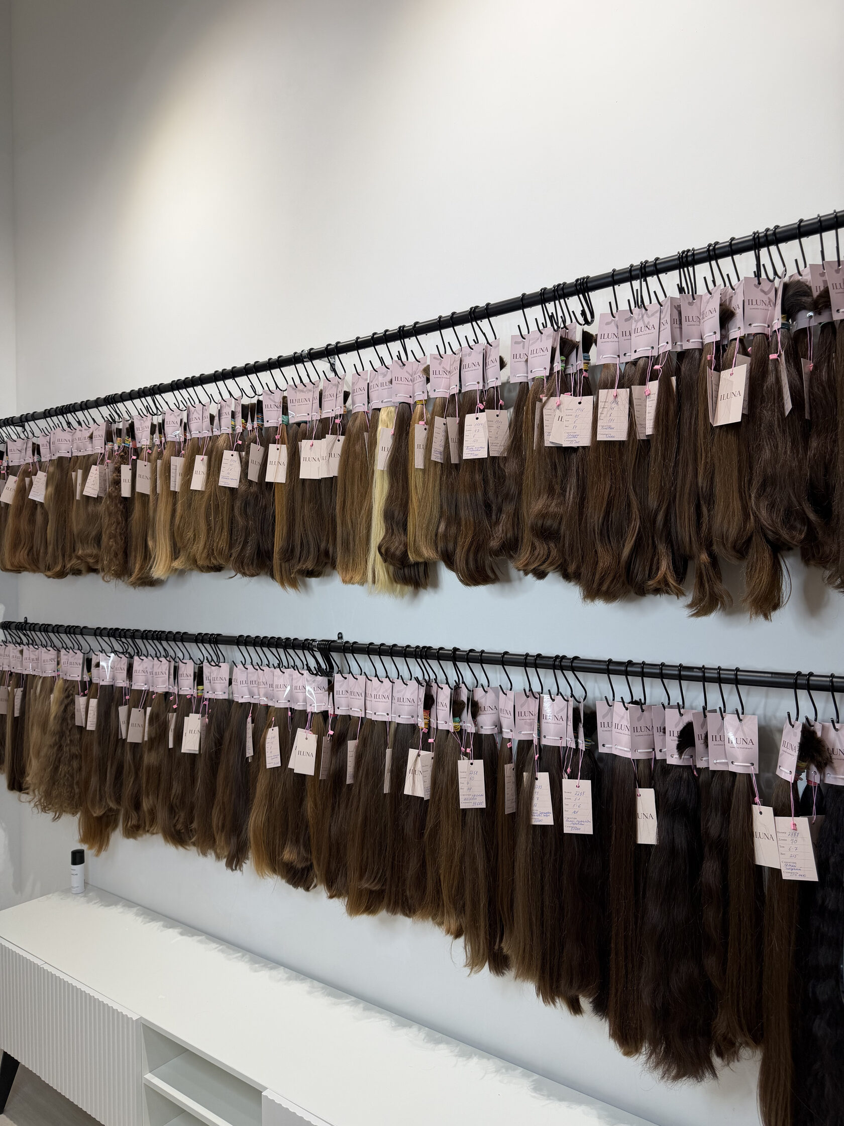 single-donor natural hair ponytails in stock at DAJMUR