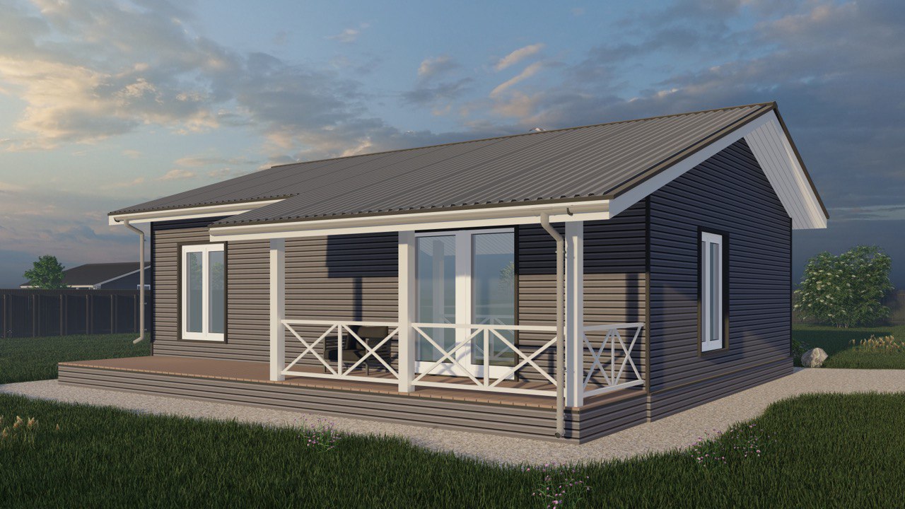 Проект одноэтажного дома ART HOUSE 96, 96,2 м²