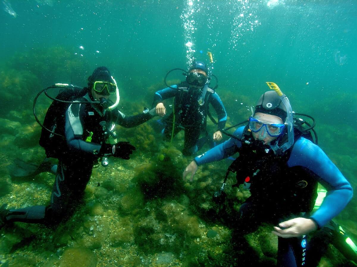 Знаки аквалангистов под водой