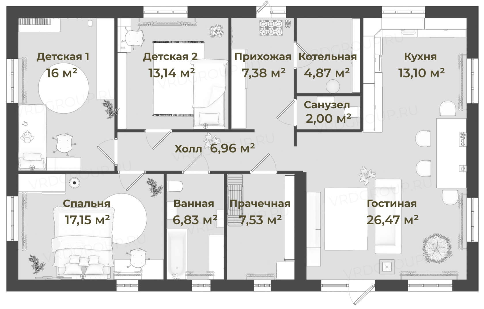 Коттедж 140 кв. м. в поселке Новое Гаврино