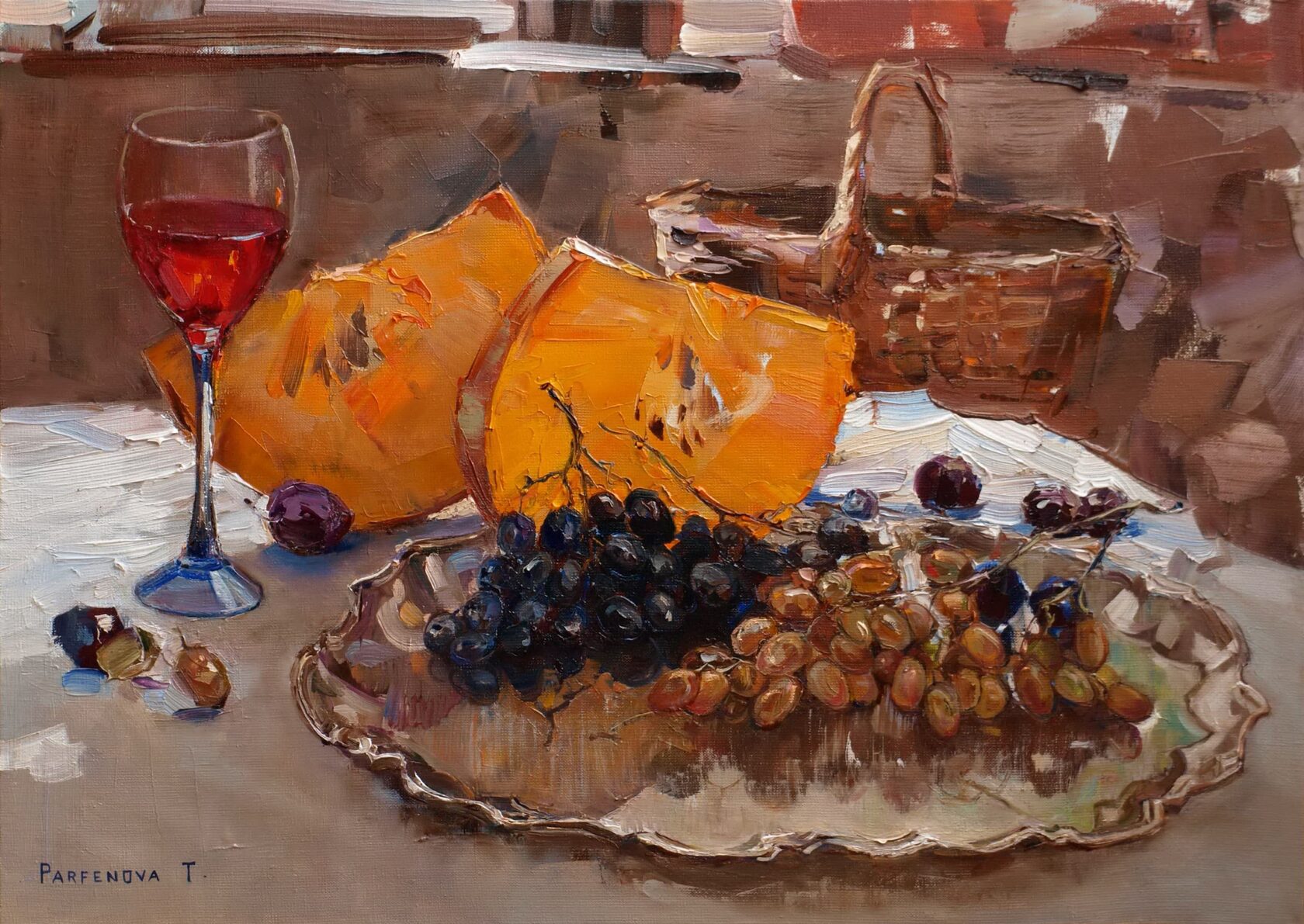 Натюрморт с виноградом