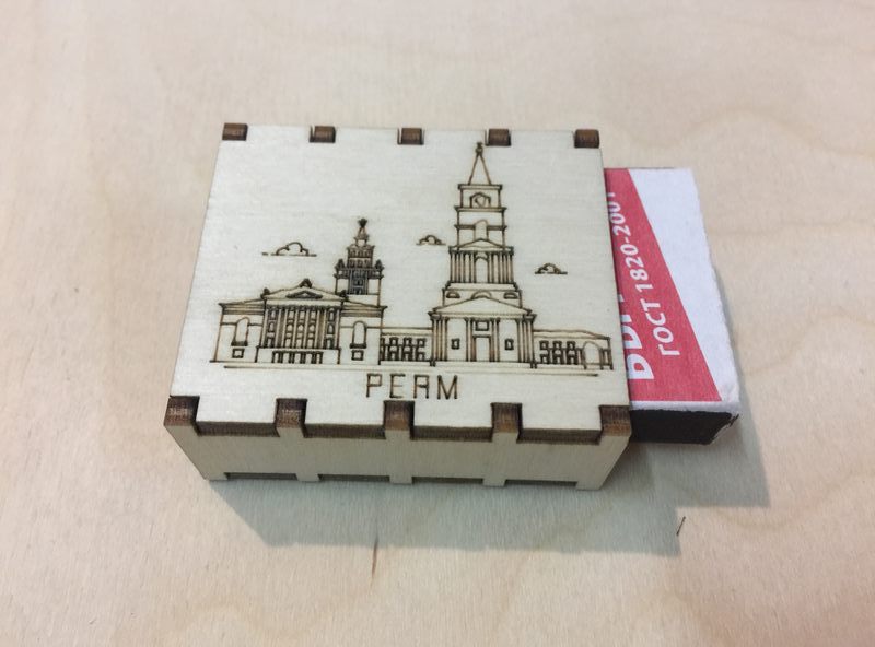 Спички сувенирные на магните города России - Пермь 