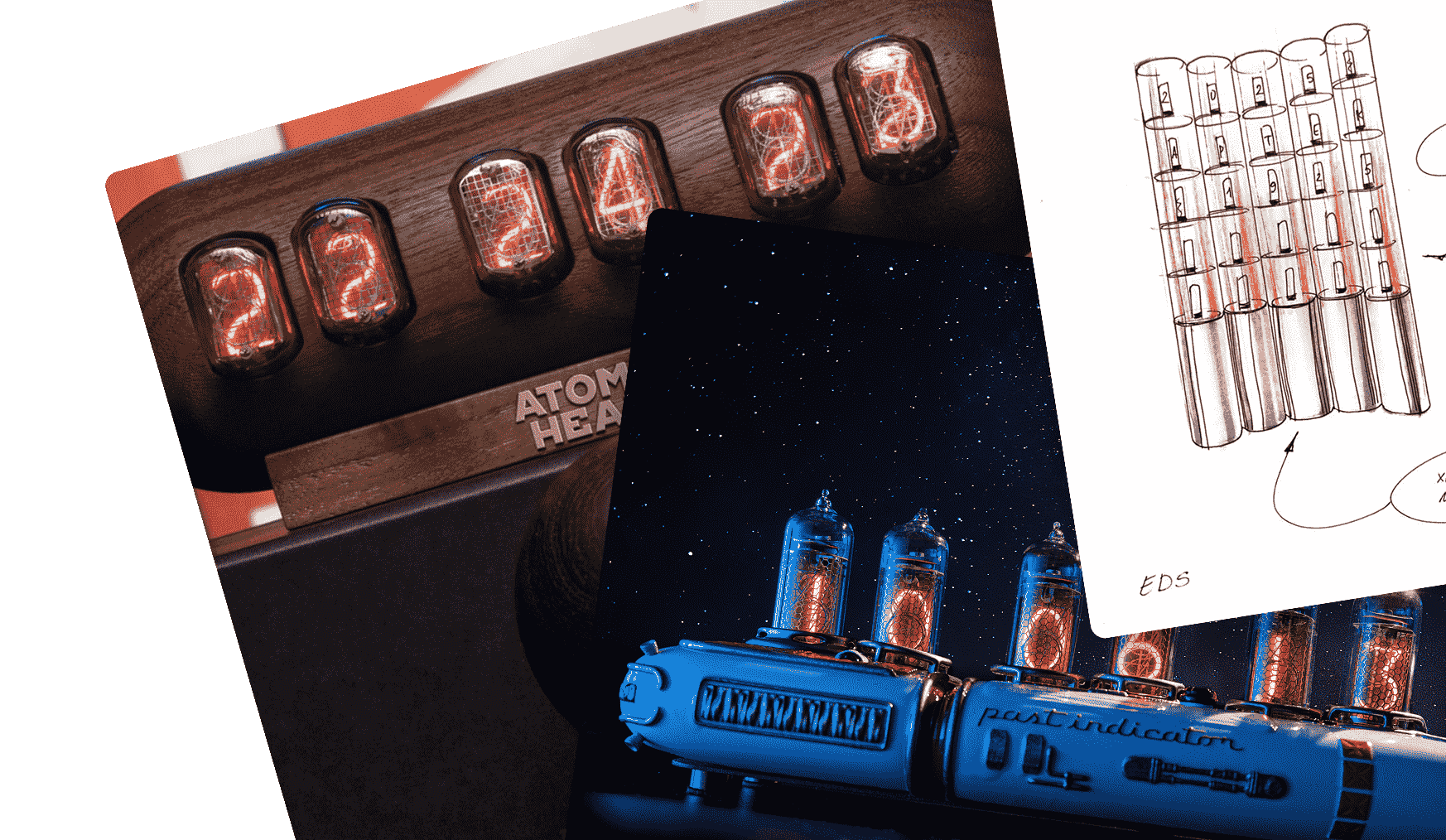 Custom nixie clock projects by Past Indicator