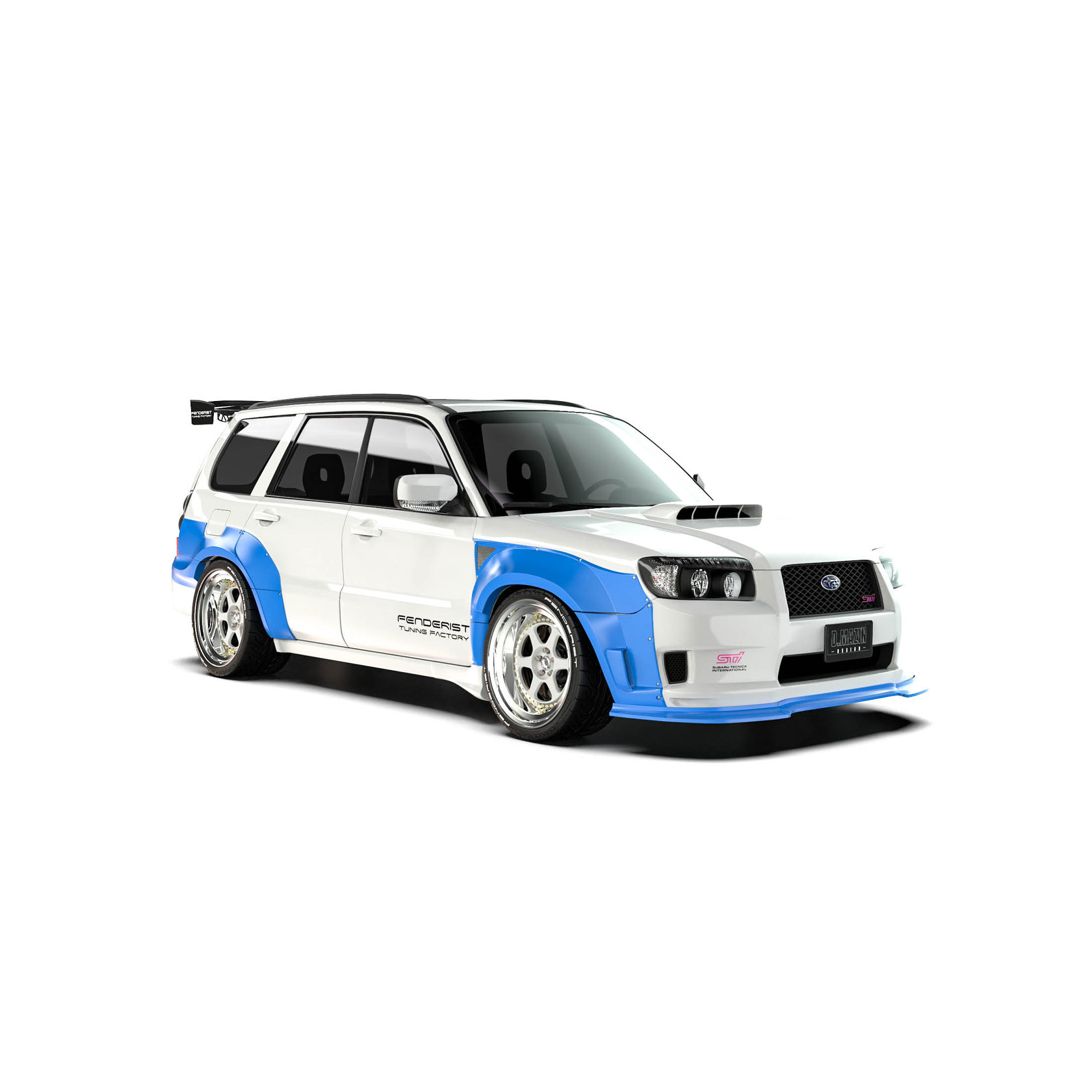 FENDERIST SPEC S Fender Flares Set Ver.1.1 / WIDE BODY KIT SUBARU FORESTER SG 05-07 STI / CrossSport