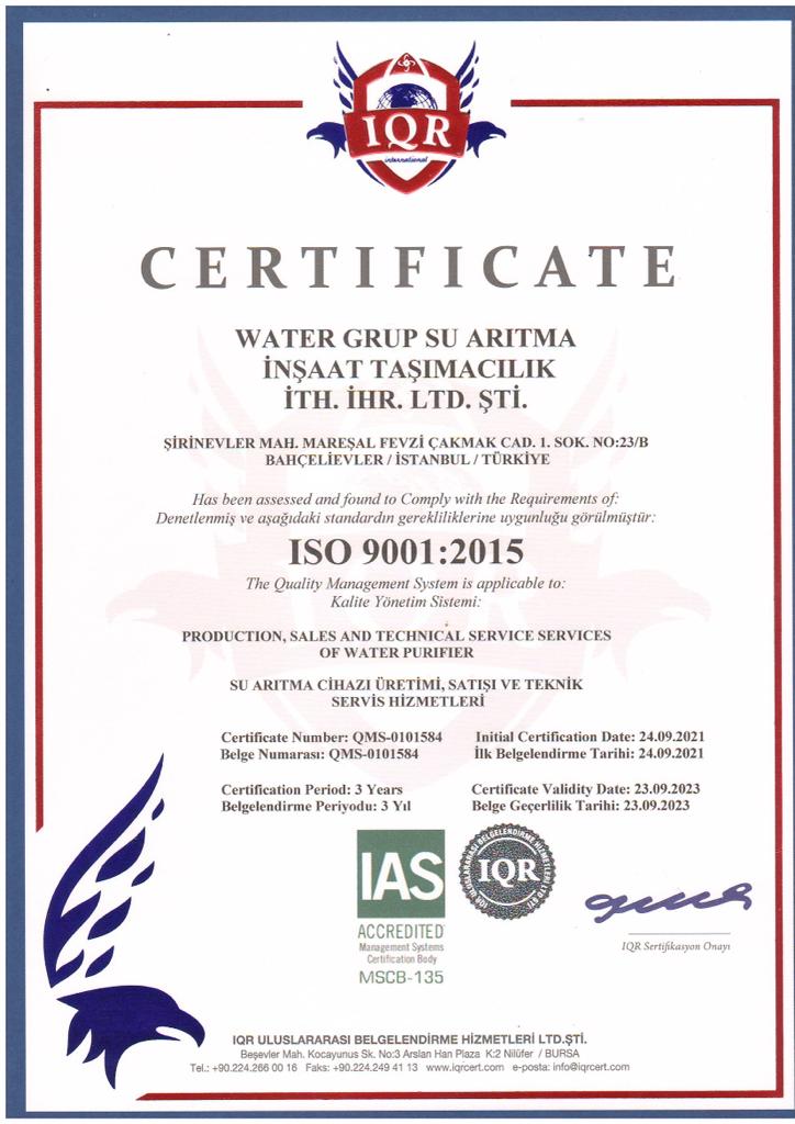 Bakservis certificate 5