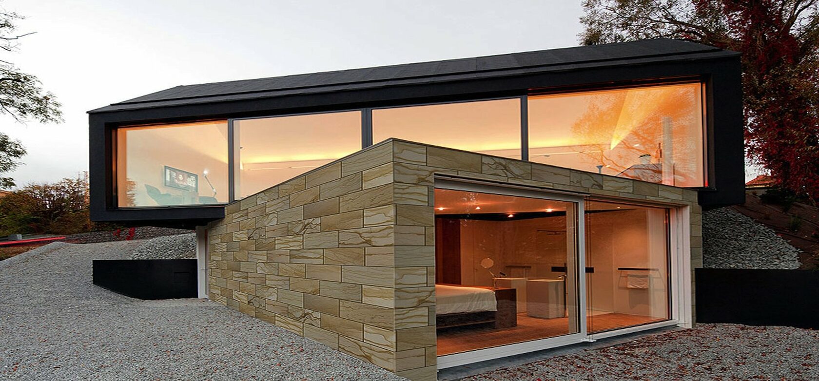 Гибкий мрамор фасады домов