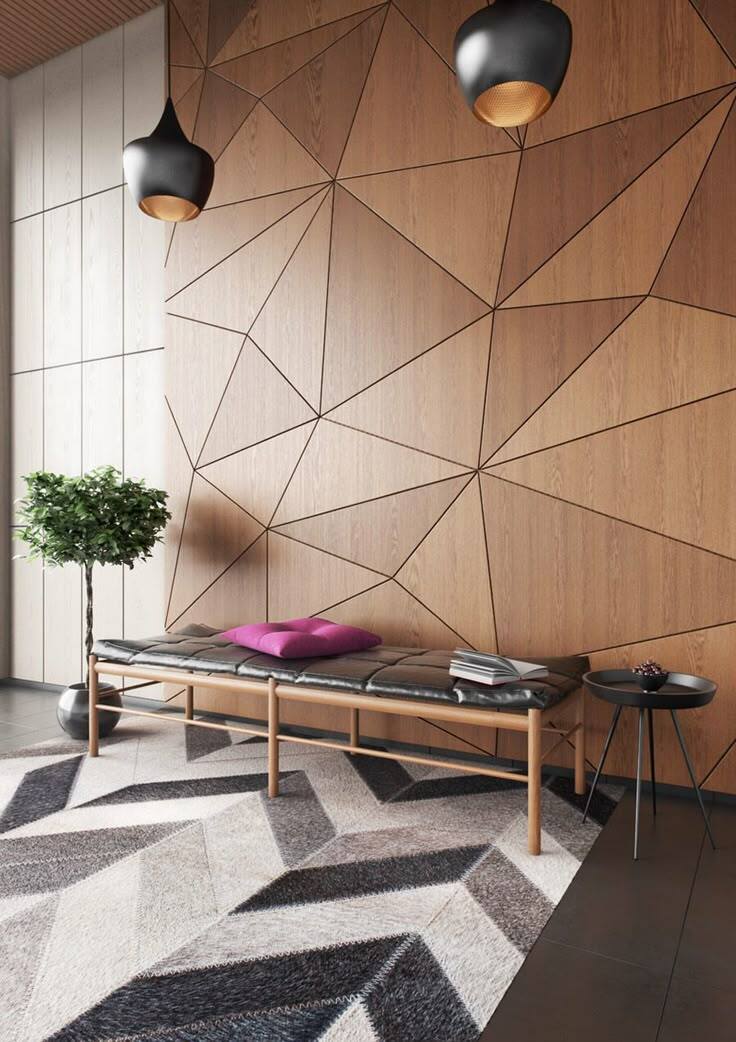 Сортировка различных вариантов снабжения панелей 2D из МДФ в шпоне дуб.