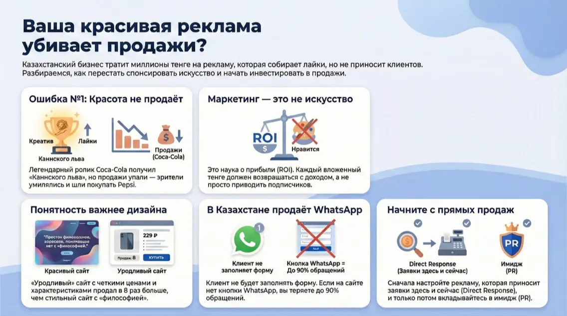 Инфографика: Ваша красивая реклама убивает продажи?