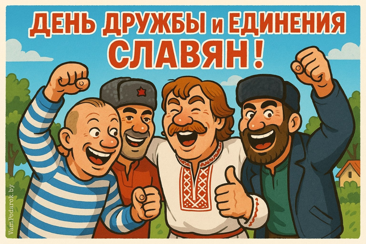 День дружбы и единения славян – открытка
