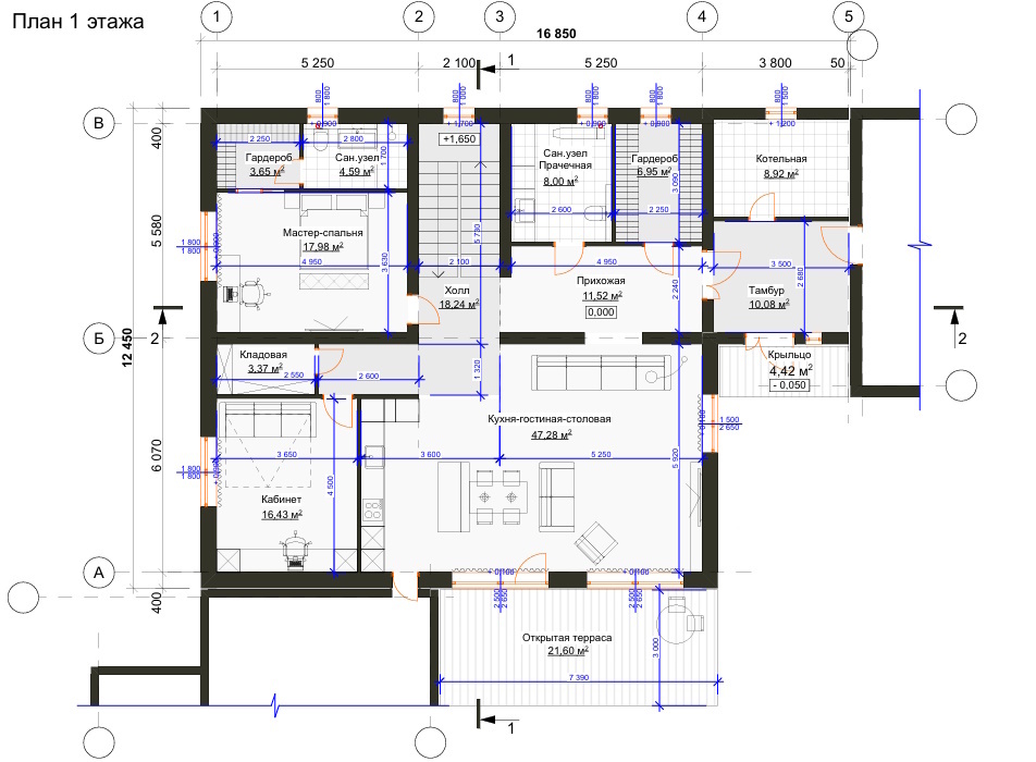 План первого этажа