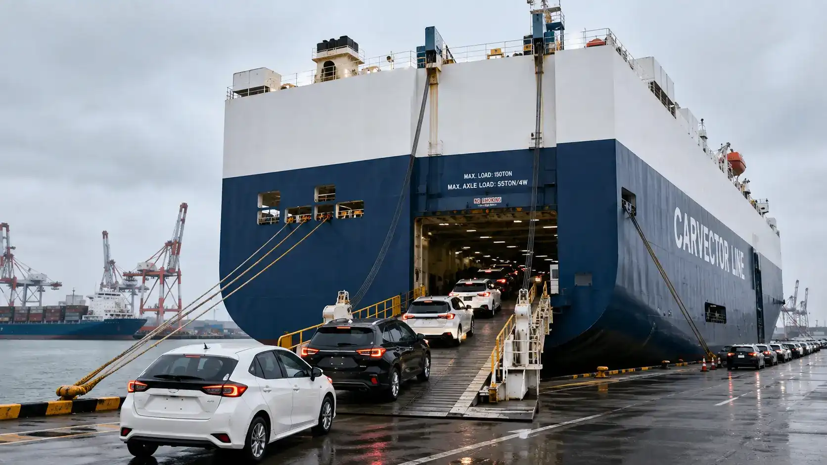 Car loaded onto the vessel / Bill of Lading