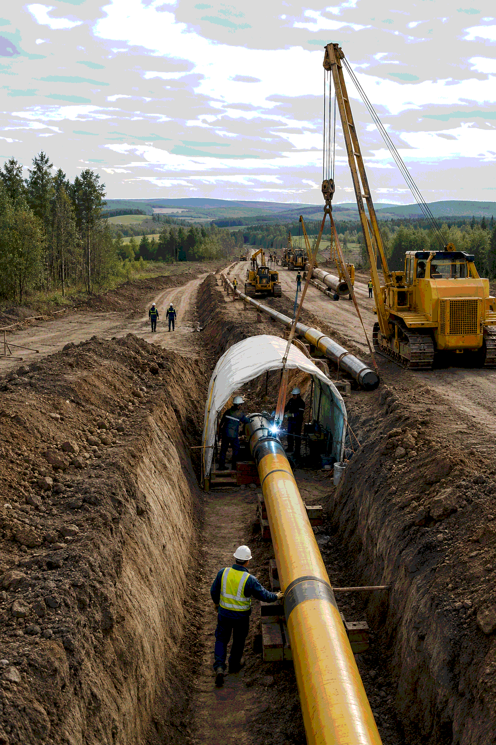 Строительство наружного газопровода