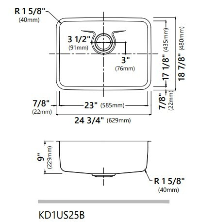 Кухонная мойка Kraus KD1US25B - изображение 3