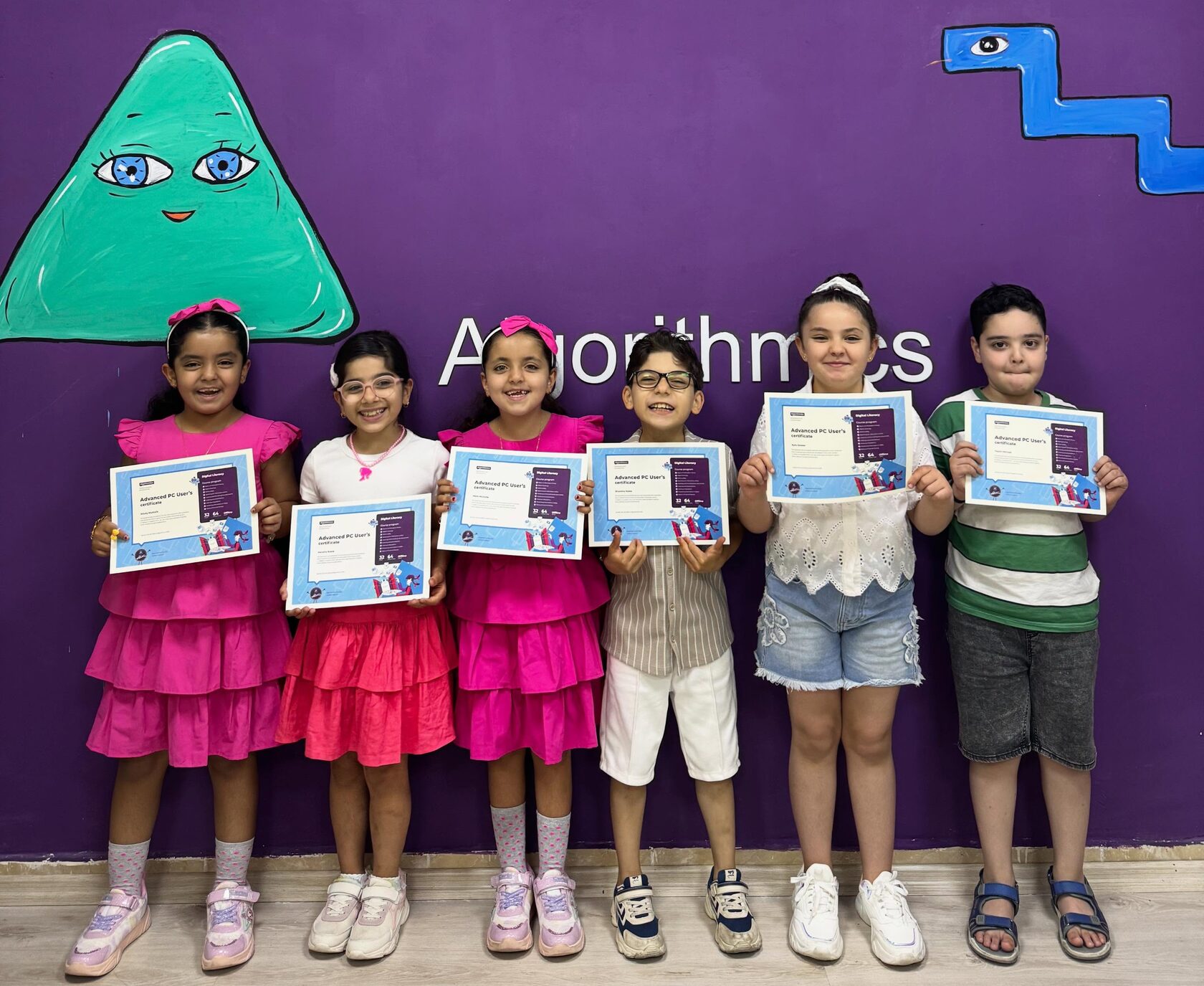 students at an Algorithmics coding summer camp in Erbil Iraq