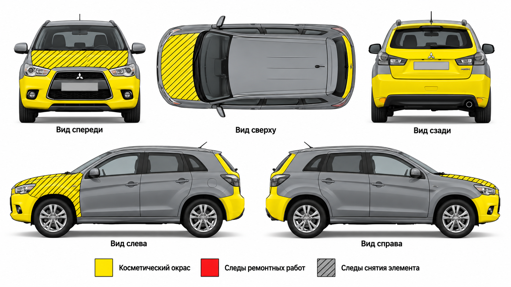 Карта ЛКП Mitsubishi ASX