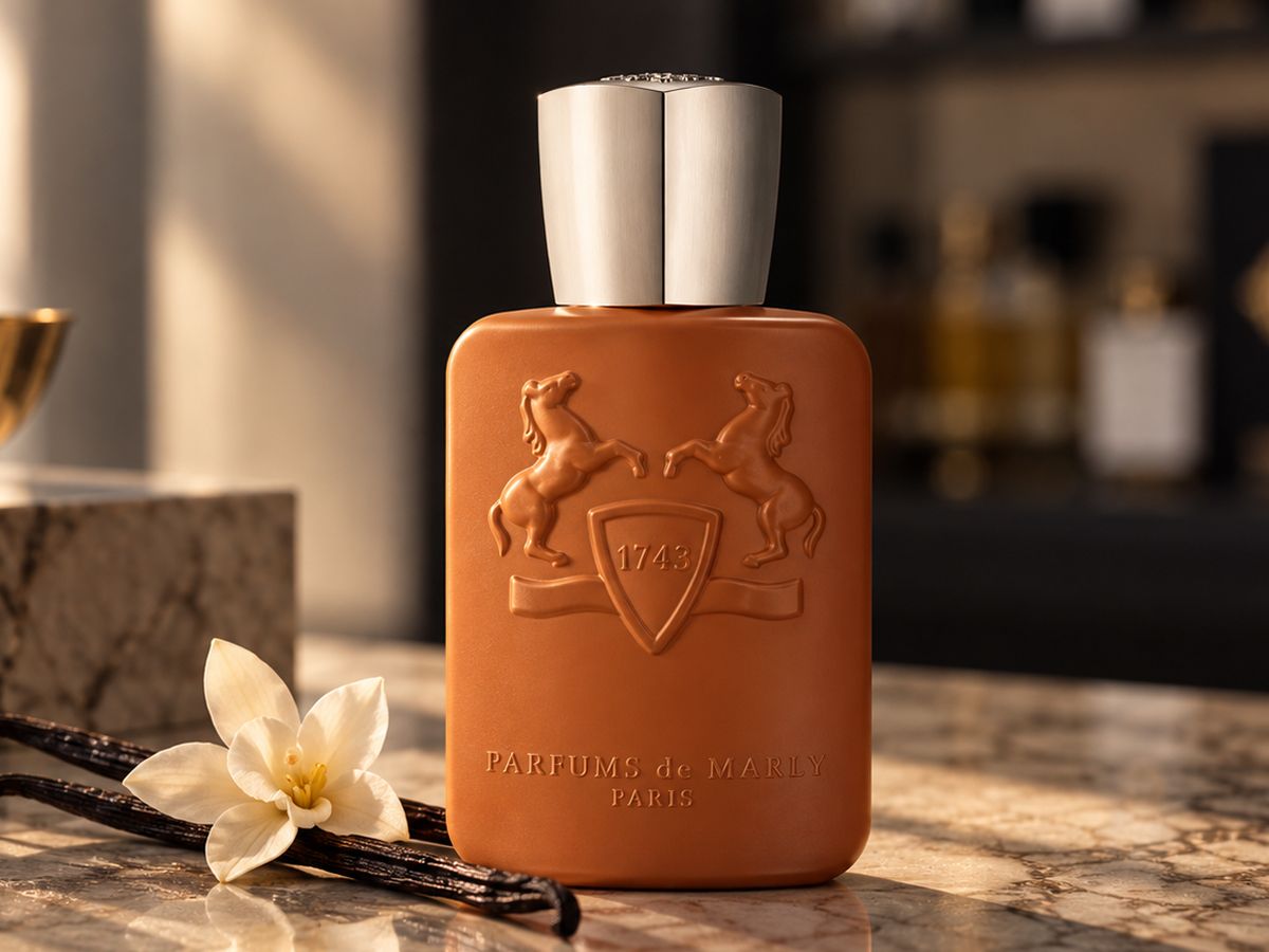 Parfums de Marly Althaïr — флакон парфюма на стойке магазина