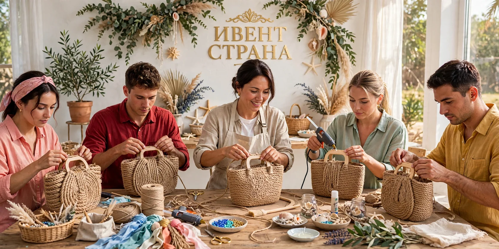 Пляжная сумка из каната