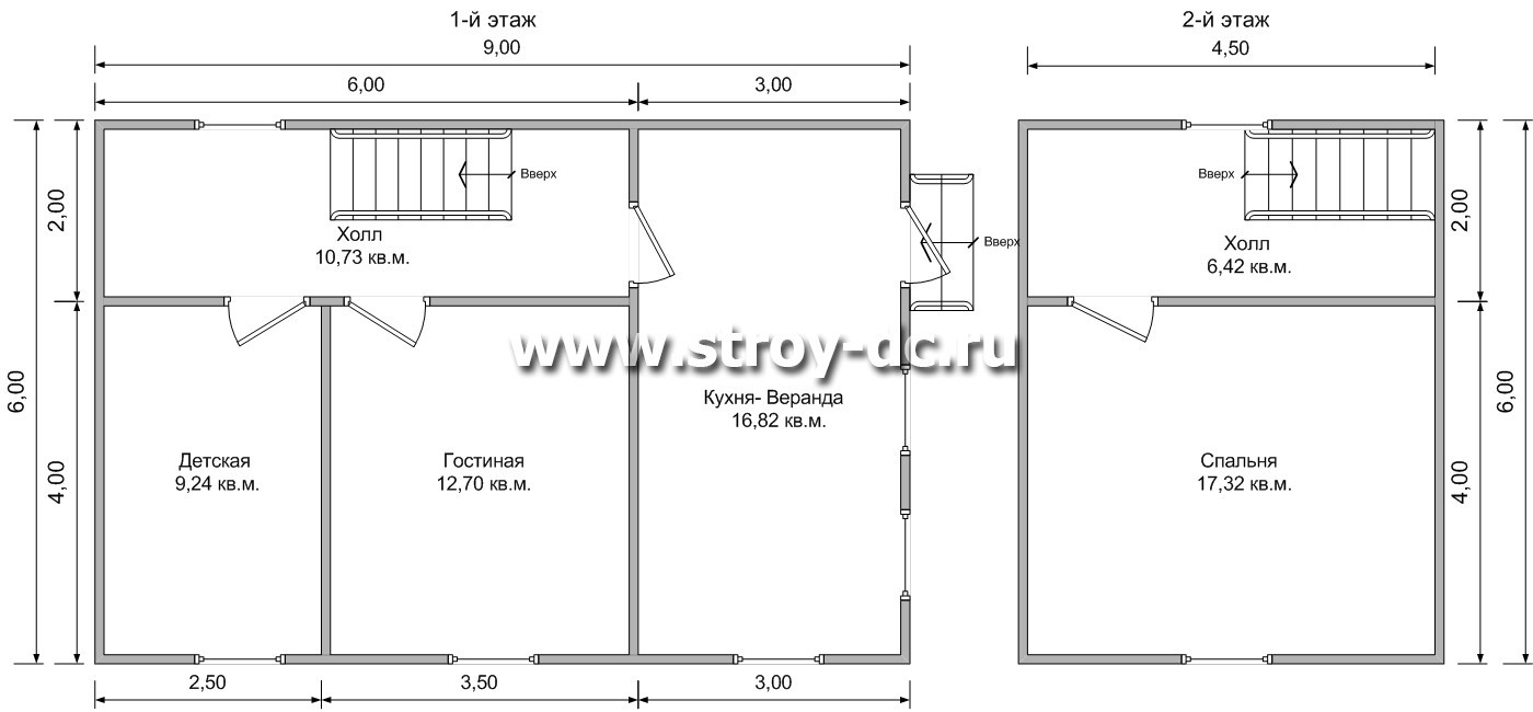 Проекты каркасных домов 6х9 бесплатно