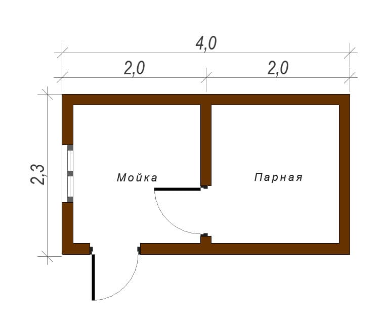 Баня 4 на 2 проект