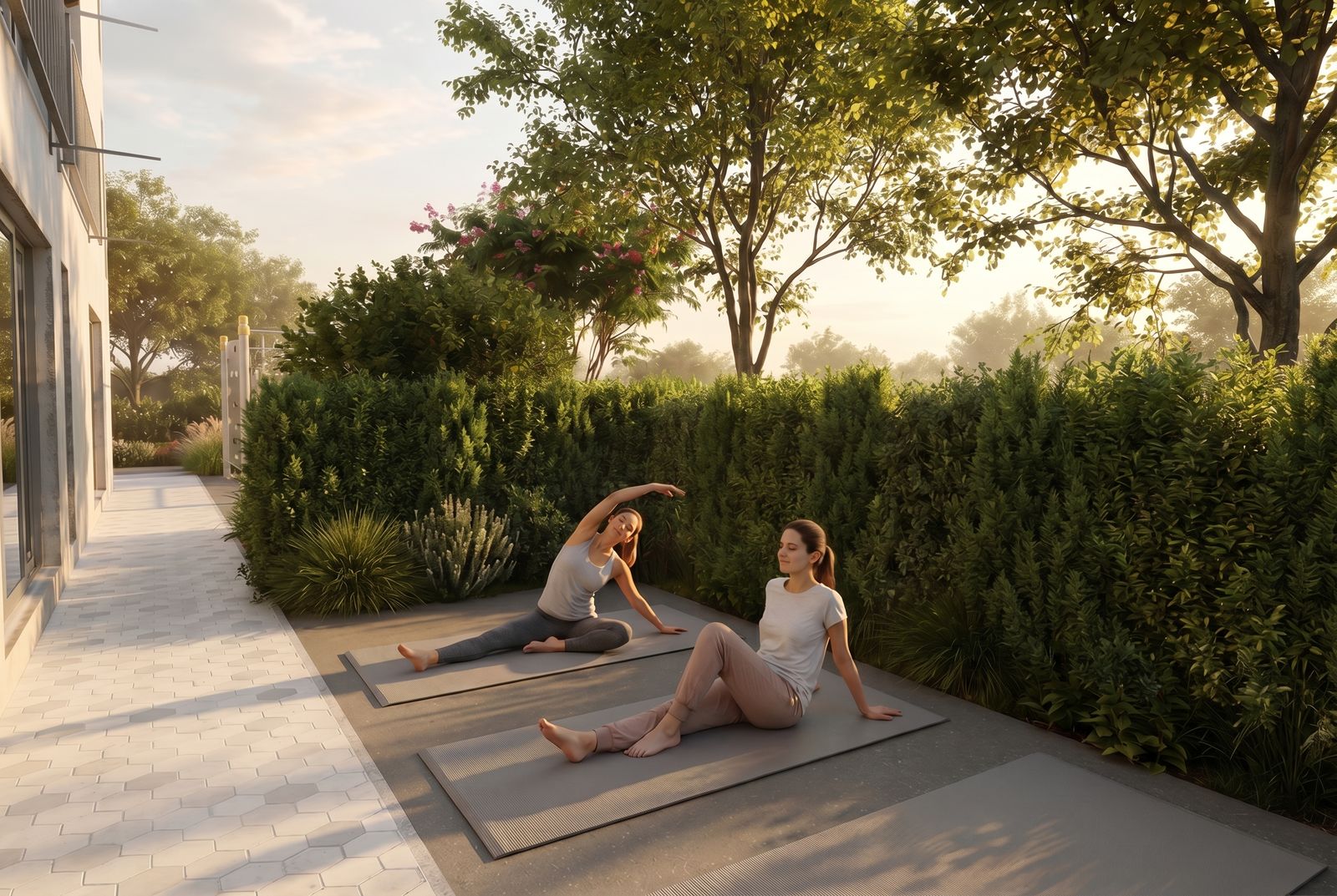Outdoor workout area – Zen Gardens, Bar