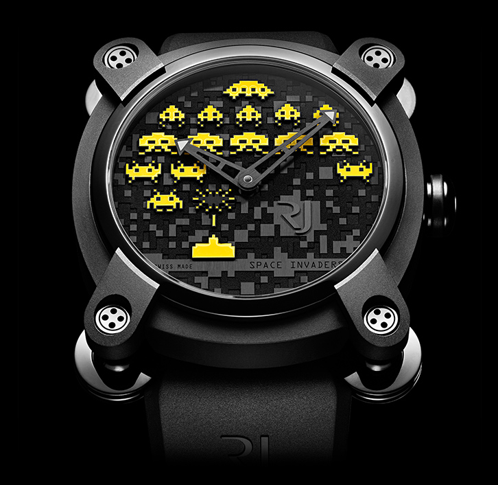 Часы спейс. Romain Jerome Space Invaders. Romain Jerome Space Invaders Reloaded. Часы Space Invaders купить. Ромасн Жером Спейс Даск золото.