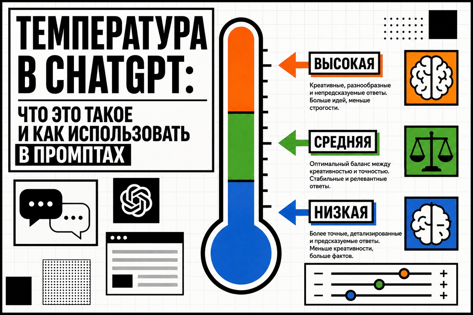 Температура в ChatGPT — параметр temperature в языковых моделях