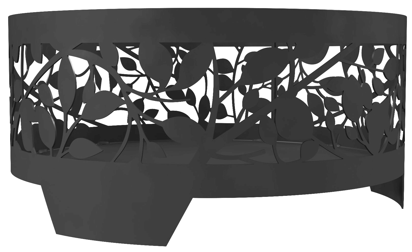 Костровая чаша Листики 65 см чёрная