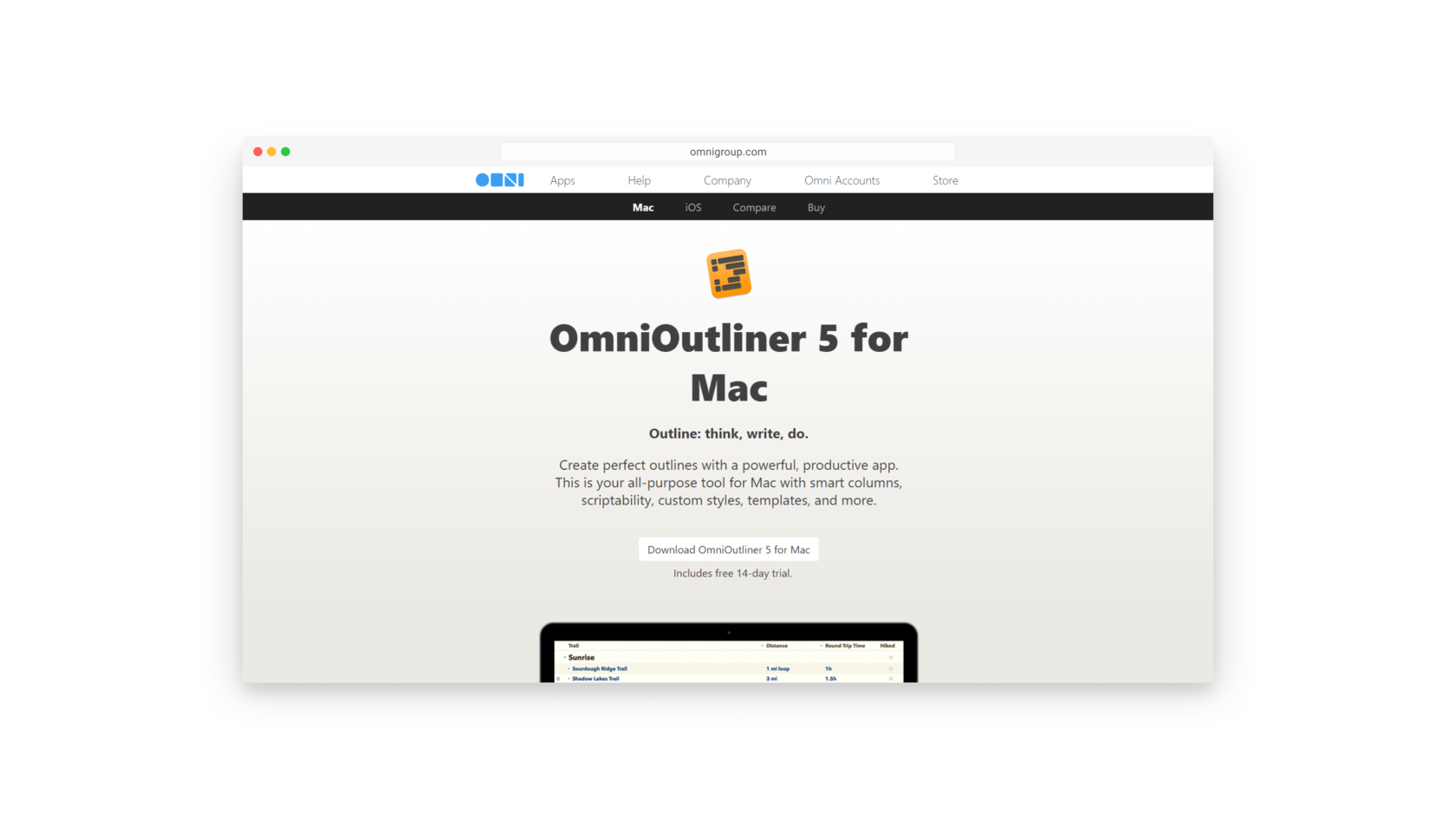 OMNIOUTLINER. Omni Group OMNIOUTLINER Pro.