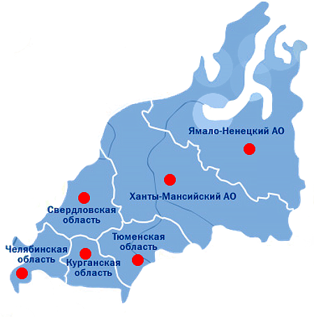 Уральский федеральный округ карта. Карта Урала и ХМАО. Уральский федеральный округ Тюменская область. Уральский федеральный округ и ХМАО.