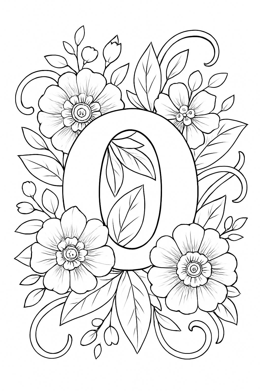 Раскраска буква О  скачать бесплатно - раскраска для детей русский алфавит буква О