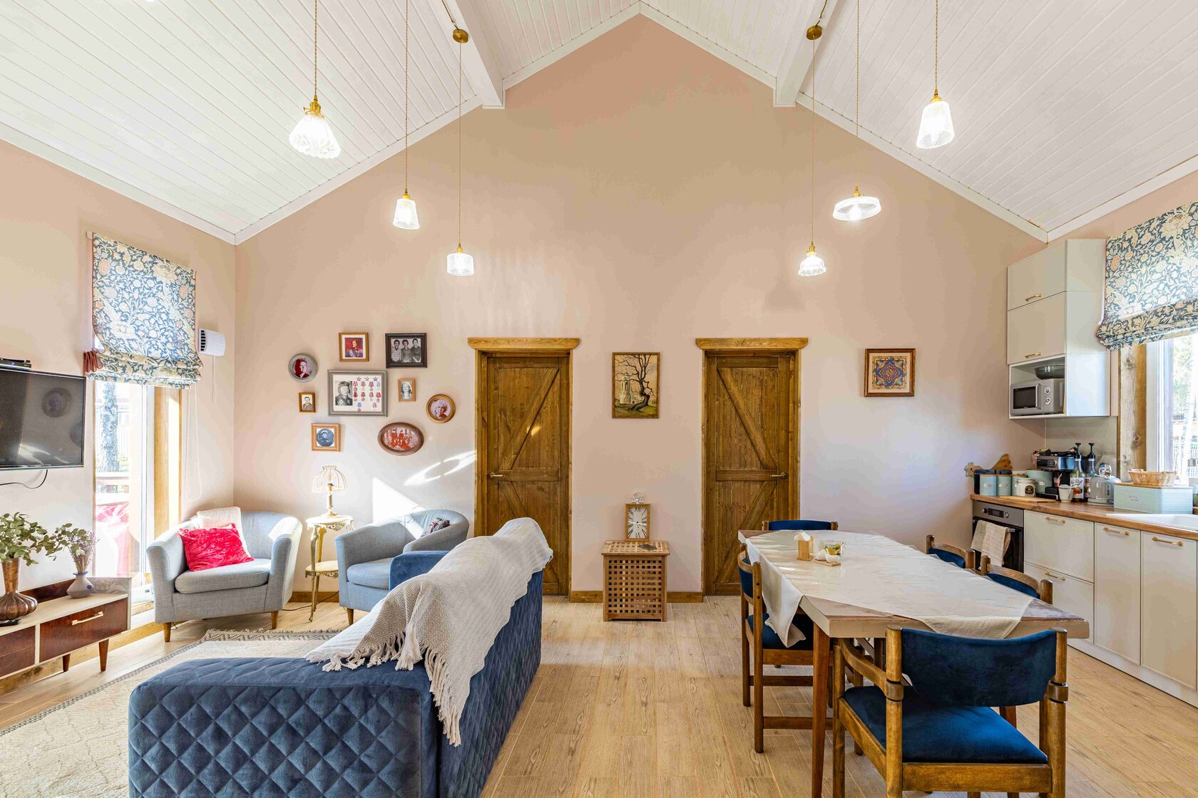 Интерьер одноэтажного каркасного дома