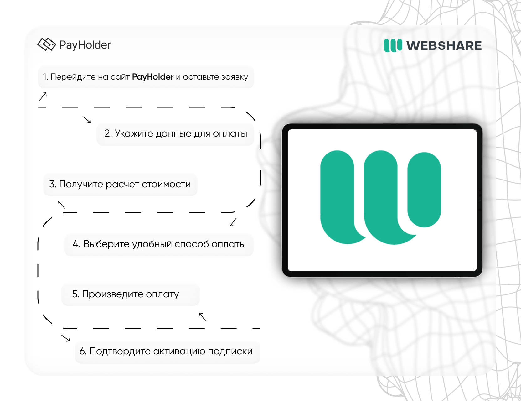 Как оплатить Webshare через Payholder