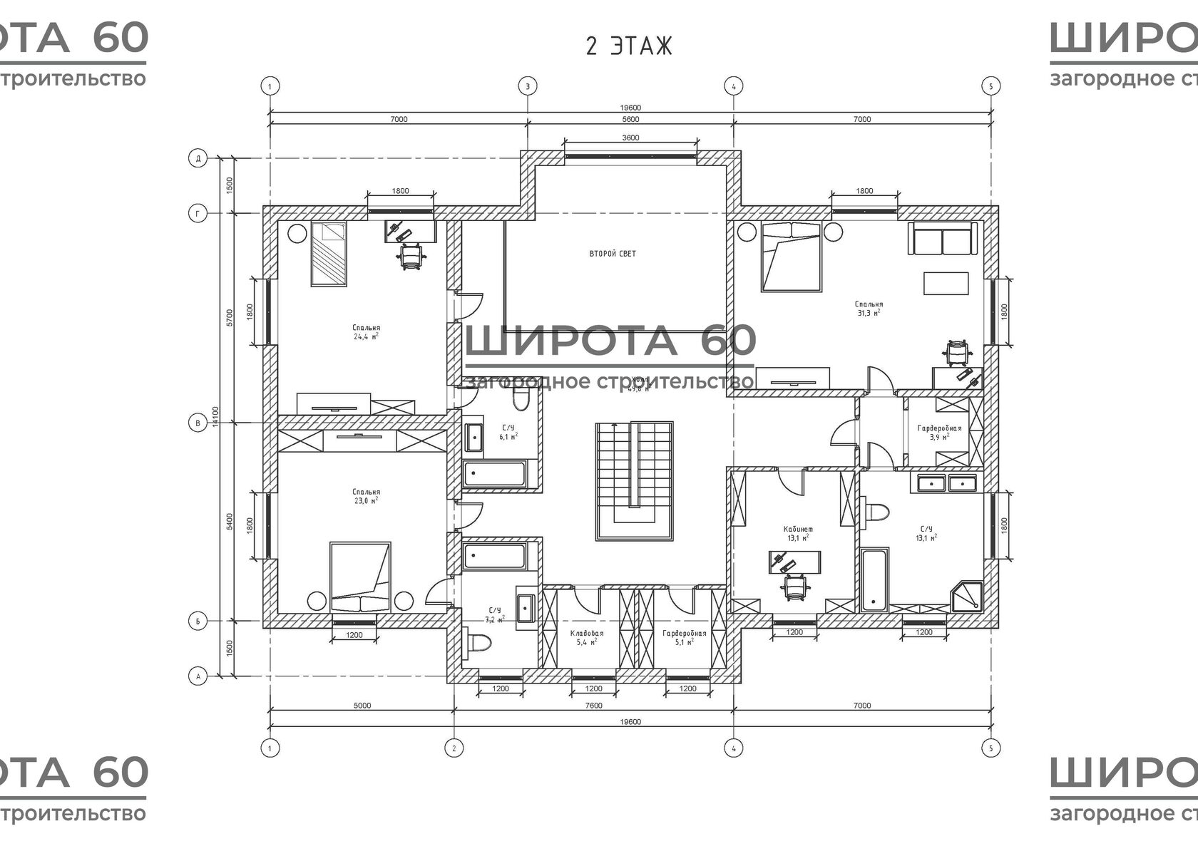Планировка второго этажа