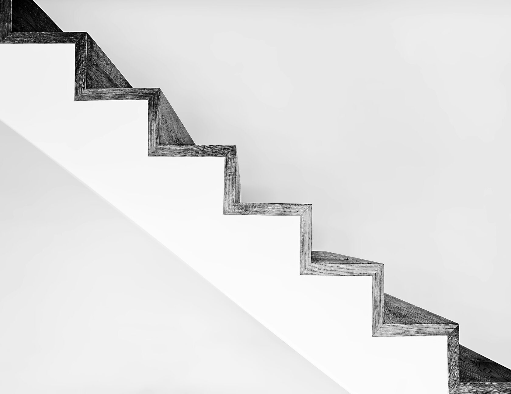 Brutalist concrete staircase