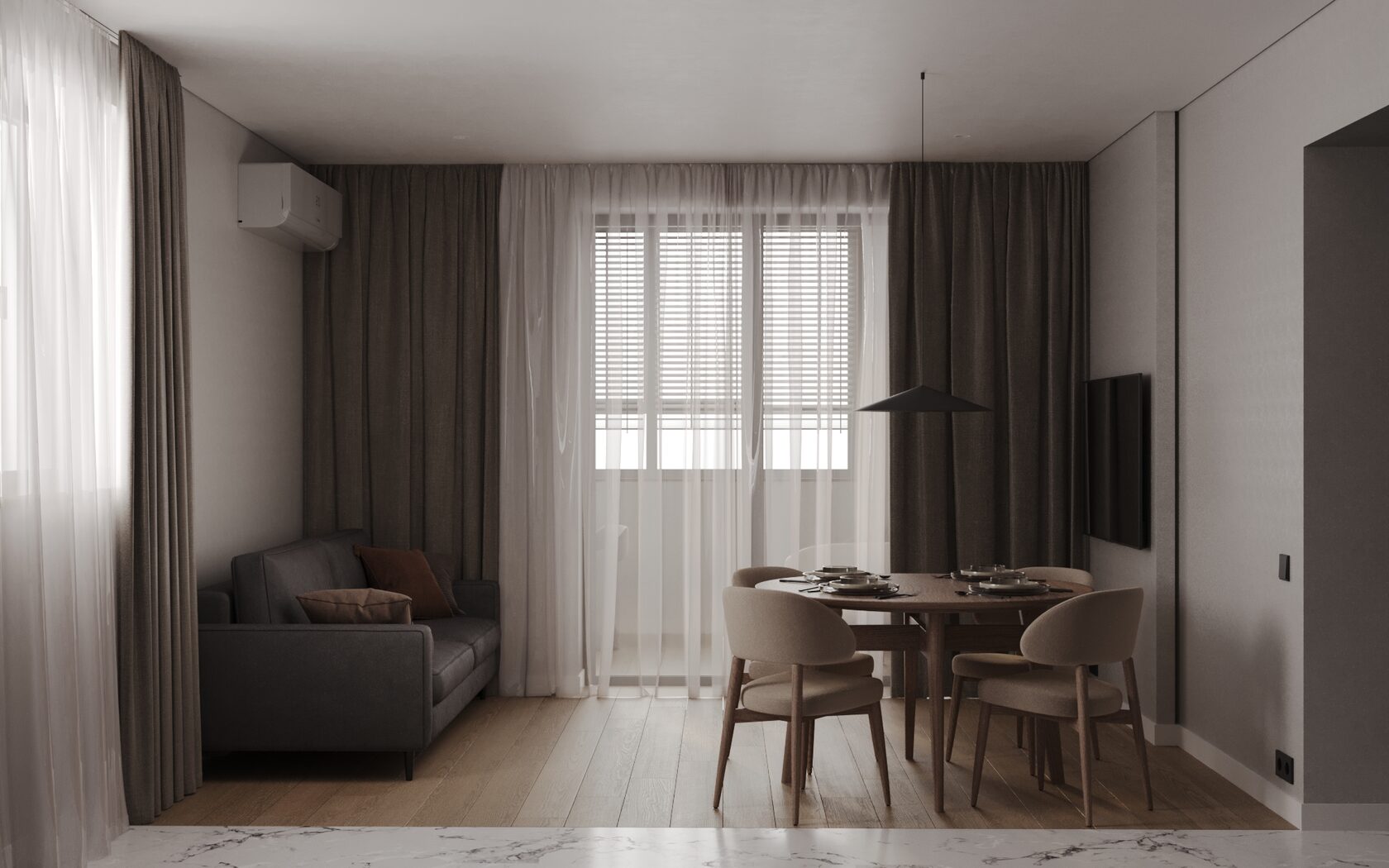 Кухня-гостинная