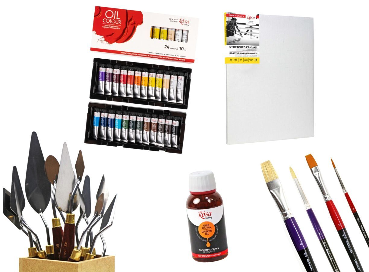 Живопис олією для початківців, базові матеріали та перші кроки в олійному живописі