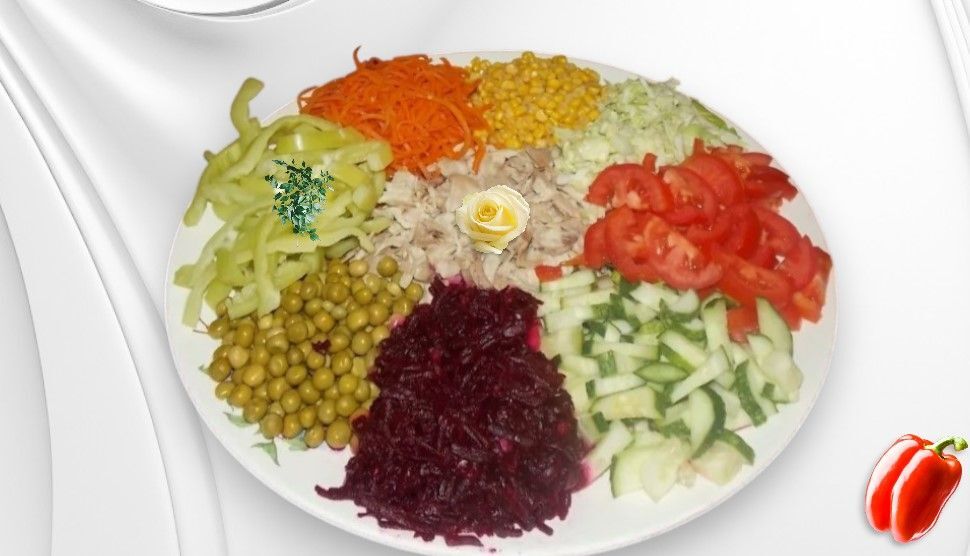 салат радуга рецепт