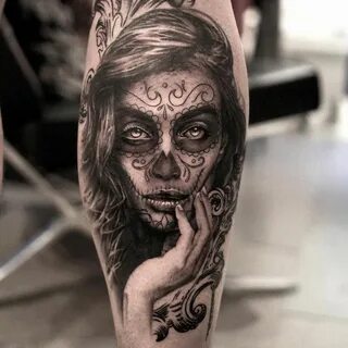 Мексиканские татуировки - эскизы богини смерти