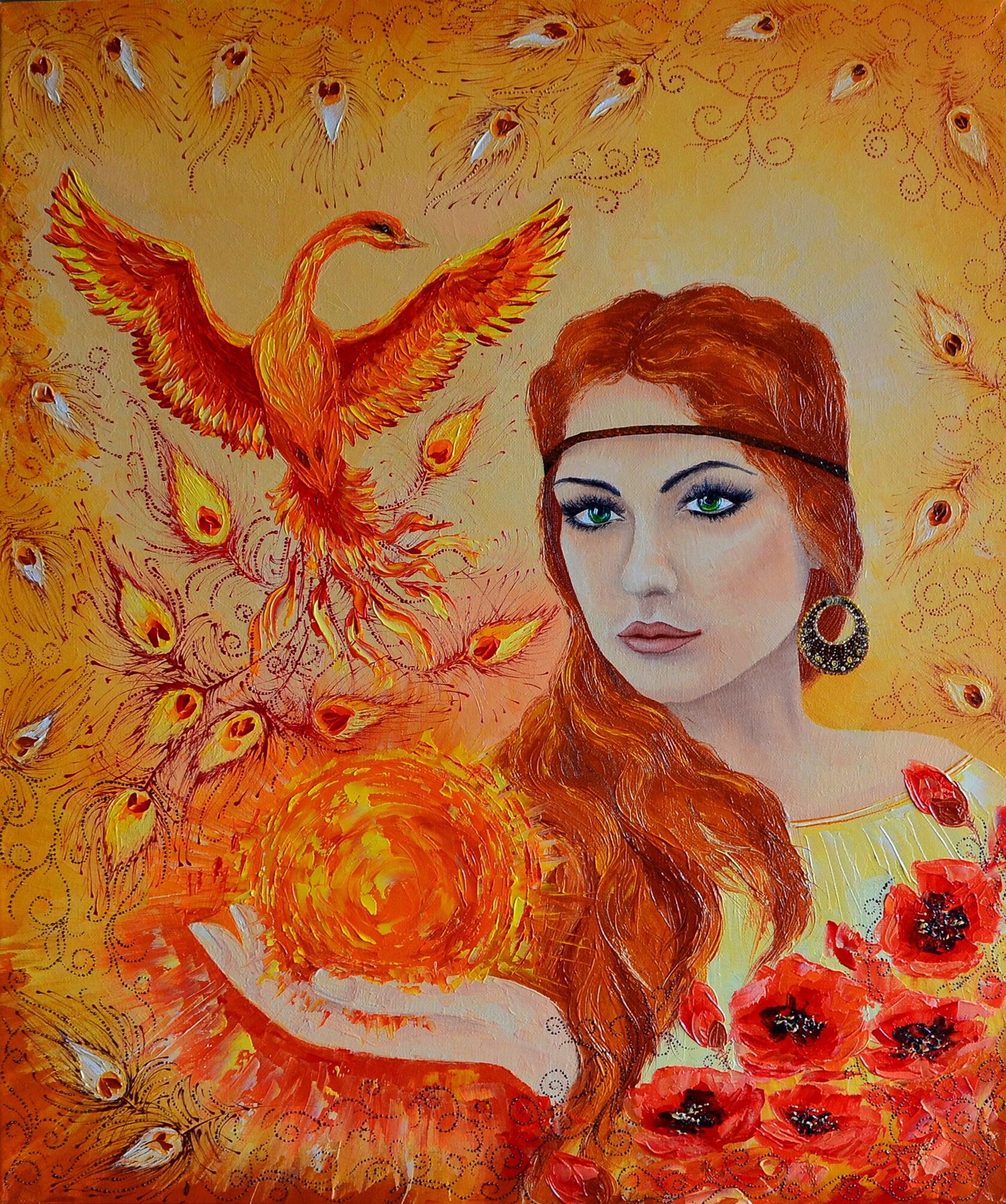 Vibrant oil painting with rich colors