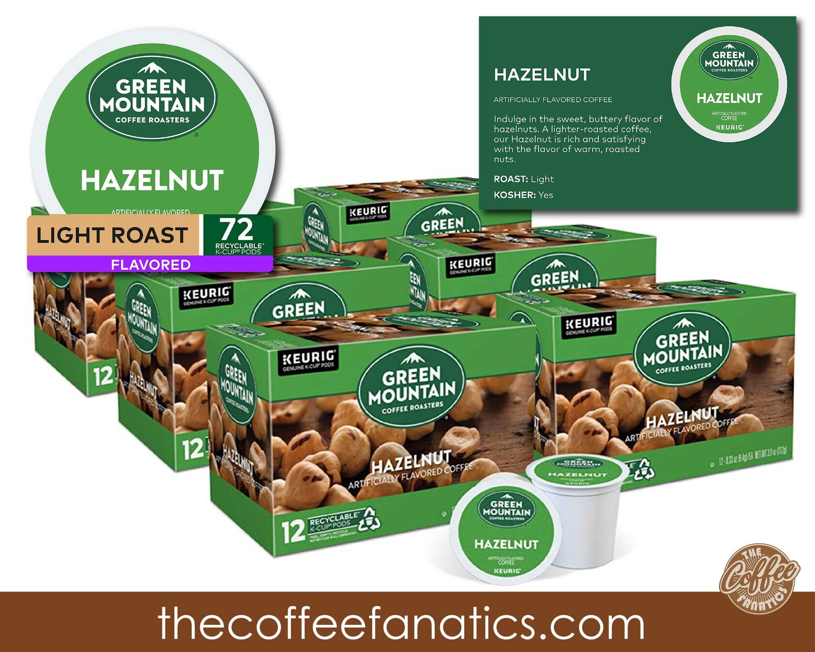Homemade natural hazelnut coffee