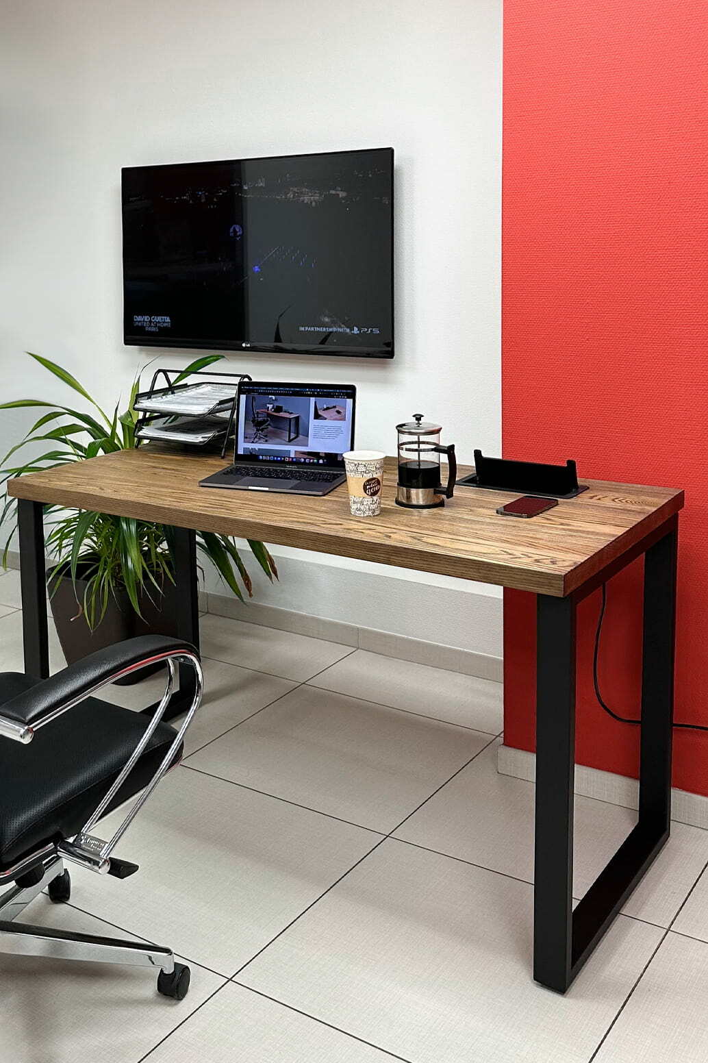 Компьютерный стол Workstation HITECHWOOD из массива ясеня