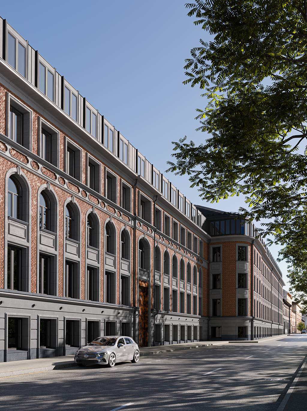 визуализация фасада здания 