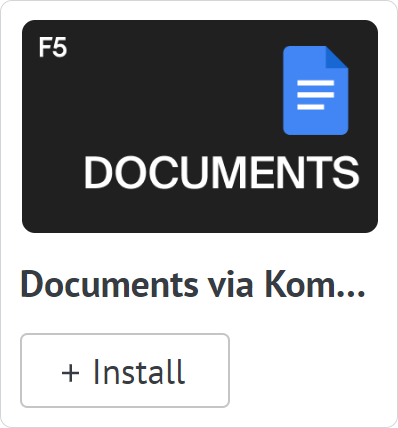 THE «Documents» WIDGET USER MANUAL