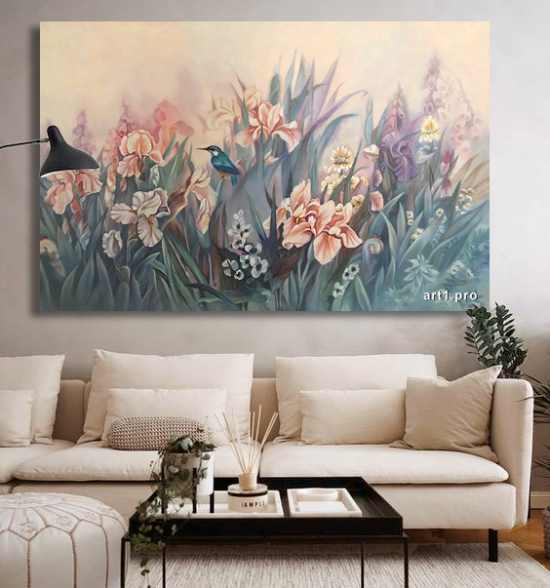 картина маслом ирисы