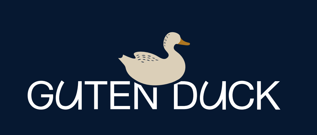 Новый логотип Guten Duck с уткой