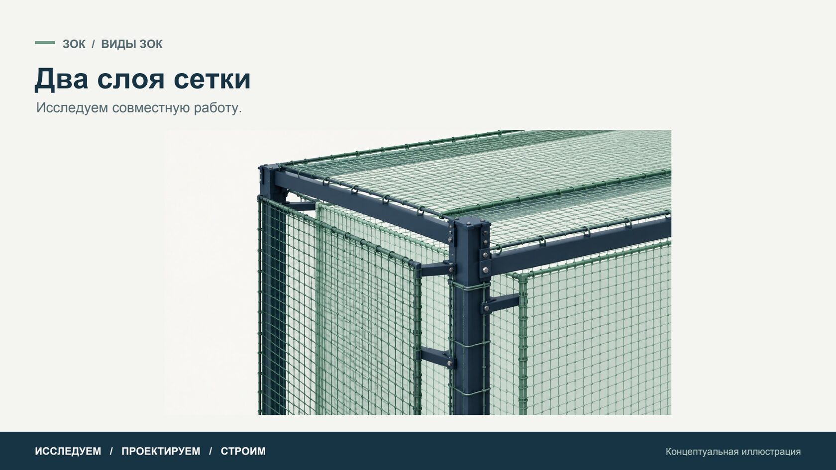 Два слоя сетки — Концептуальная иллюстрация