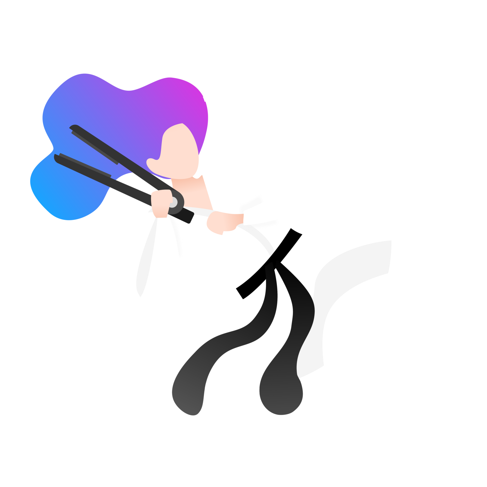 ЧЕРНЫЙ ПОЯС ПО КЕРАТИНУ