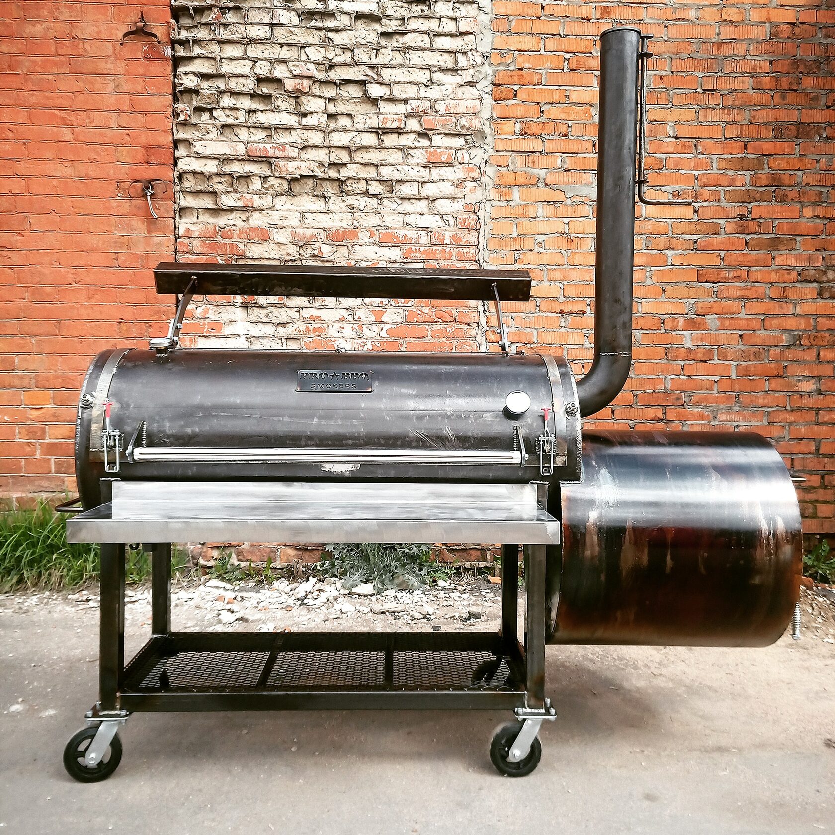 Профессиональный офсетный Смокер для бинеса ProBBQ Smokers модель L ...